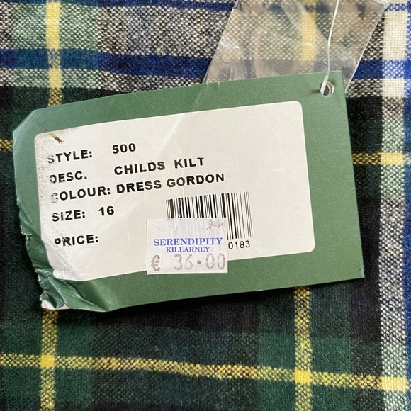 NWT O’Neil Of Dublin Child’s Kilt 500 Dress Gordon Wool Blend Washable new Green - Picture 3 of 14